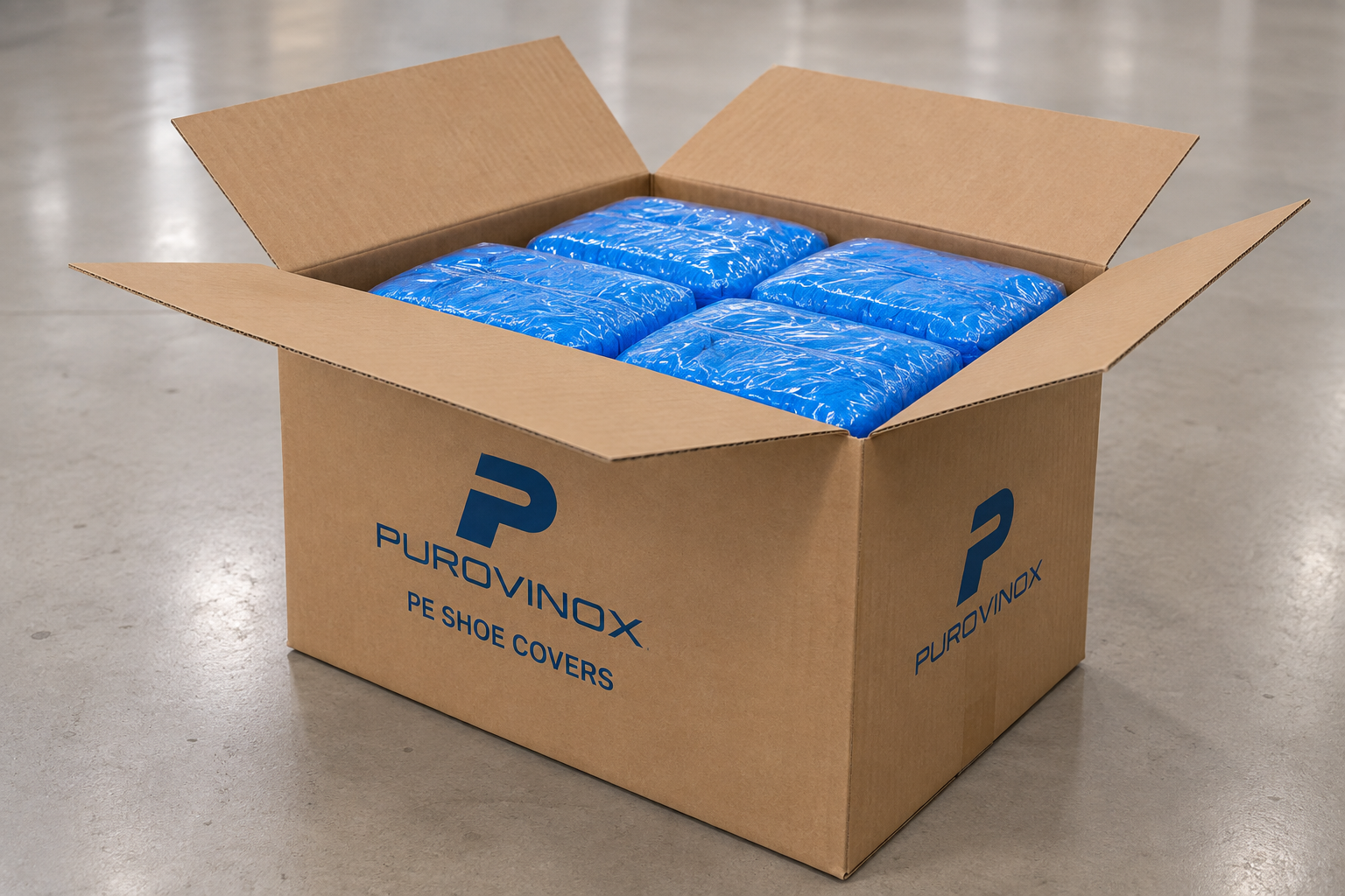 Box of Purovinox PE shoe covers
